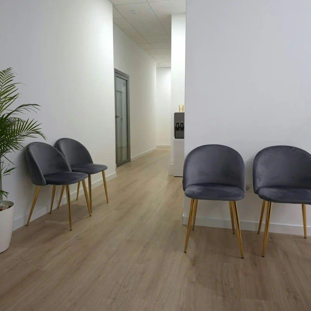 black chairs in an empty waiting room, thanks to Arrival App's ease of use